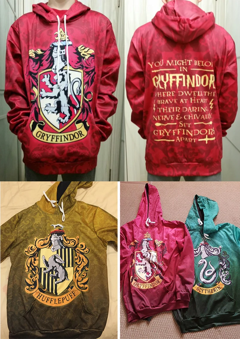 YINUODAIL мужские спортивные толстовки Wizardry 3D Толстовка Хогвартс Ravenclaw Gryffindor комплект уличная Косплей Костюм