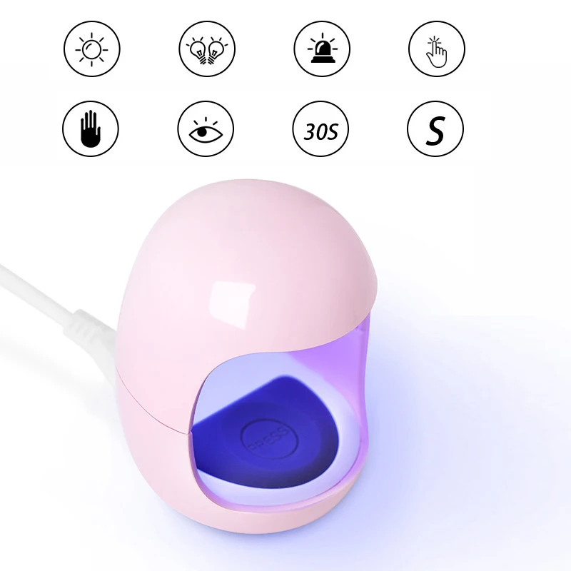 Egg Shape 3W USB UV LED Lamp Nail Dryer For All Gel Polish Drying 30s Fast Dry Machine Charge Art Tool Dropship | Красота и здоровье