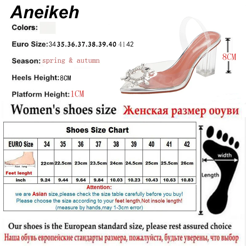 Сандалии Aneikeh женские прозрачные босоножки из ПВХ с подсолнухами высокий каблук