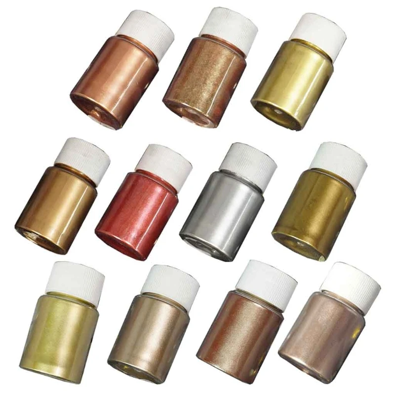 

11 Colors Metallic Epoxy Resin Color Pigment Metallic Mica Powders Resin Colorant Dye Resin Pearl Powder Craft DIY Kit