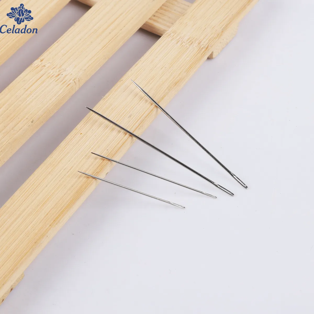 Оптовая продажа 25 шт./лот швейные иглы из нержавеющей стали с большими ушками