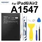 Аккумулятор Nohon для iPad 6 Air 2 A1547, 7340 мАч, A1566, A1567, литий-полимерный аккумулятор для планшета + Бесплатные инструменты для Apple iPad Air2 iPad6