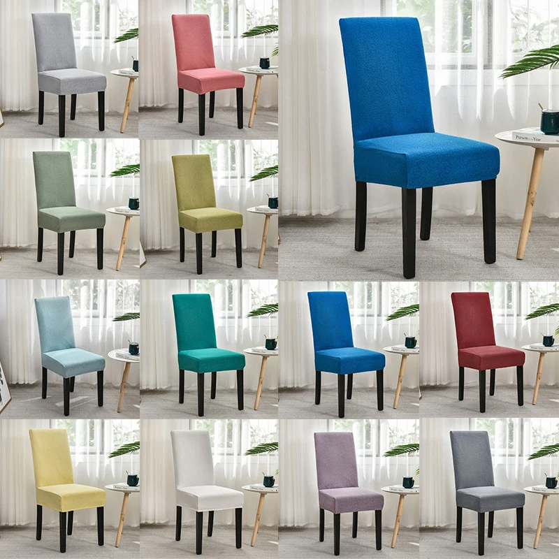 

1pc Slipcover Removable Anti-Dirty Seat Chair Cover Polyester Kitchen Cover For Banquet Wedding Dinner Restaurant Chair Covers