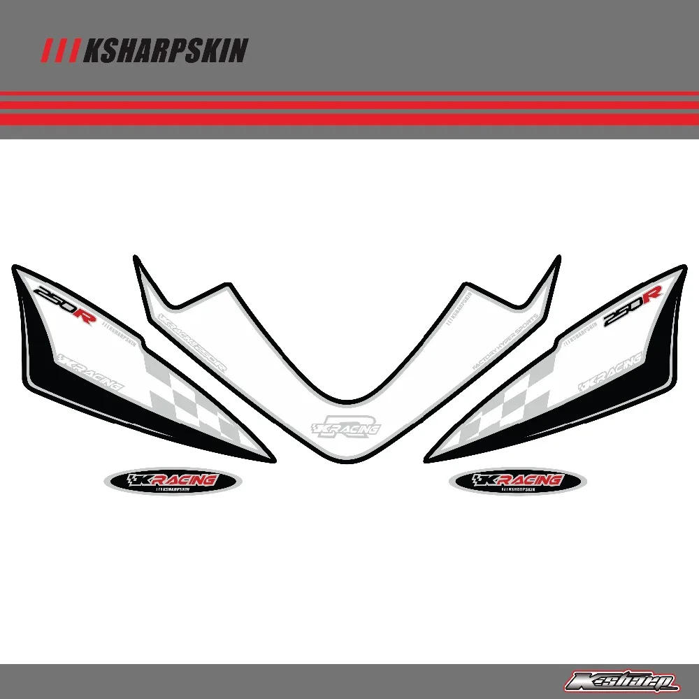

Front Fairing Motor Number Board 3D Gel Protector for KAWASAKI 250R 2008-2009