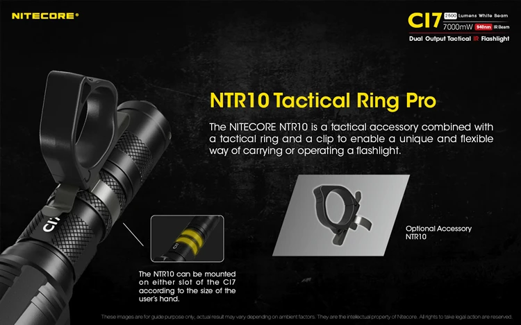 NITECORE CI7 Тактический ИК-фонарик комплект 4* CREE XP-G3 S3 4* SST-10-IR светодиоды Макс 2500 люмен 7000 МВт открытый свет охота факел