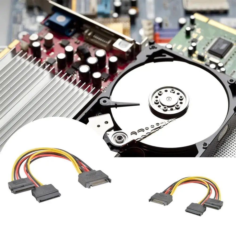 

New SATA Power 15-pin Y-Splitter Cable Adapter Male Price Shipping For HDD Factory Hard Drop Drive to Female Professional J1T1