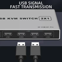 dual port 8k displayport kvm switch compatible with 2 kvm 2k kvm 4kx2k60hz usb 144hz switch 4k144hz in 1 out dp display k1r4