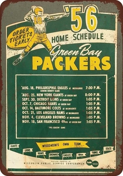

Retro tin paintings New Tin Sign Green Bay Paers Home Schedule Aluminum Metal Sign