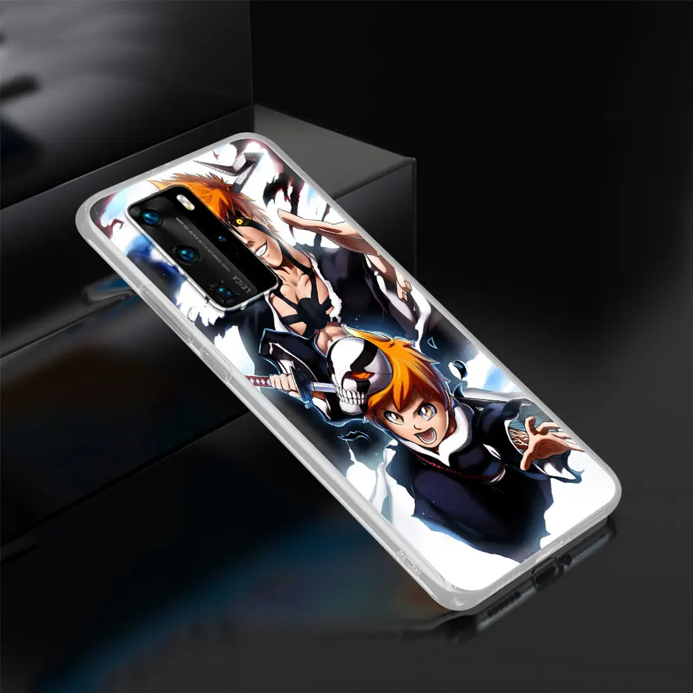 

Bleach Ichigo Kurosaki Phone Case For Huawei P30 P40 P20 Pro P10 Lite P Smart Z S 2021 Soft TPU Shell Cover Coque Fundas Capa