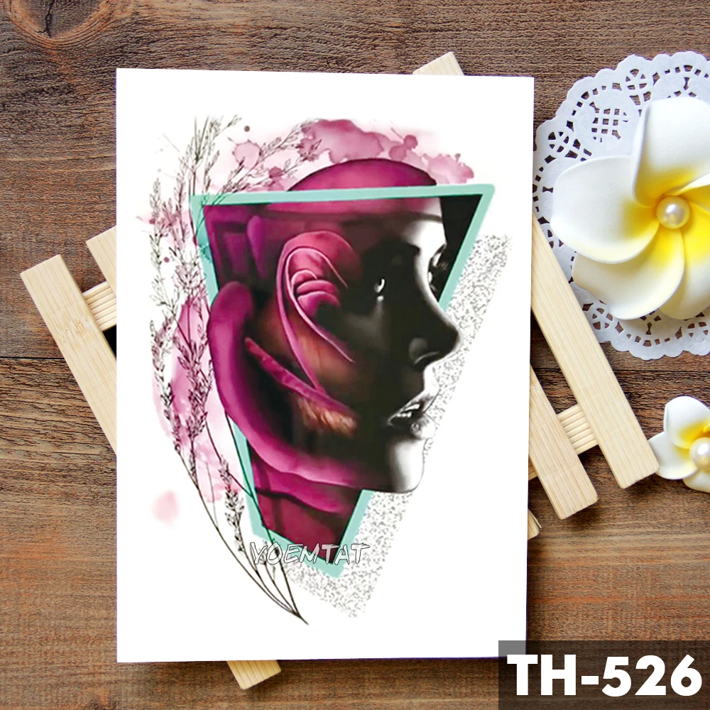 Водостойкая Временная тату-наклейка розовая Галактика звездное небо для девушек