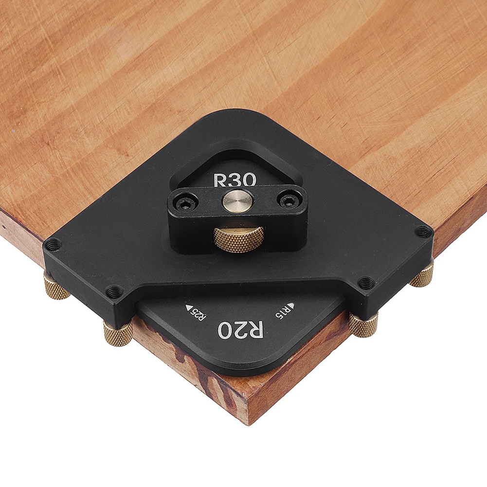 

Round Woodworking Corner Radius Template Wood Edge Jig Locator Trimming Machine Woodworkings Carpentry Hand Tools