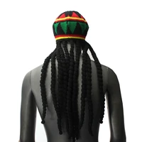 hip hop cap knitted wig braid hat male jamaican bob marley rasta beanie winter gorra hombre dreadlocks reggae czapka zimowa