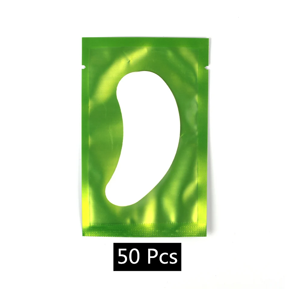 50 Pcs Green 30/50/100 пар/лот глазные гель-патчи для ресниц, мини-лопасти вентилятора, кругов под глазами Бумага колодки, Прививка наращивания ресниц наклейки-заплатки - Цвет: 50 Pcs Green