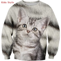 american shorthair cat 3d printed hoodies pullover boy for girl long sleeve shirts kids funny animal sweatshirt