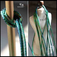 green shiny snake skin texture rope ribbon diy necklace belt bags decor handmade clothes craft designer accessories