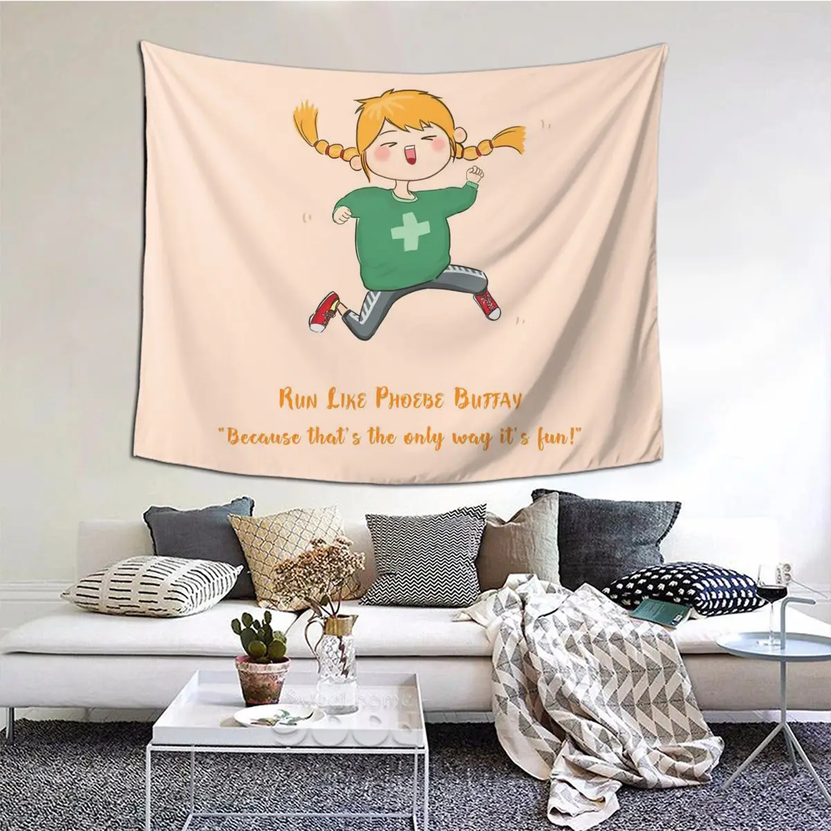Бегите как Фиби буффой друзей гобелен настенный декор Классический ТВ шоу