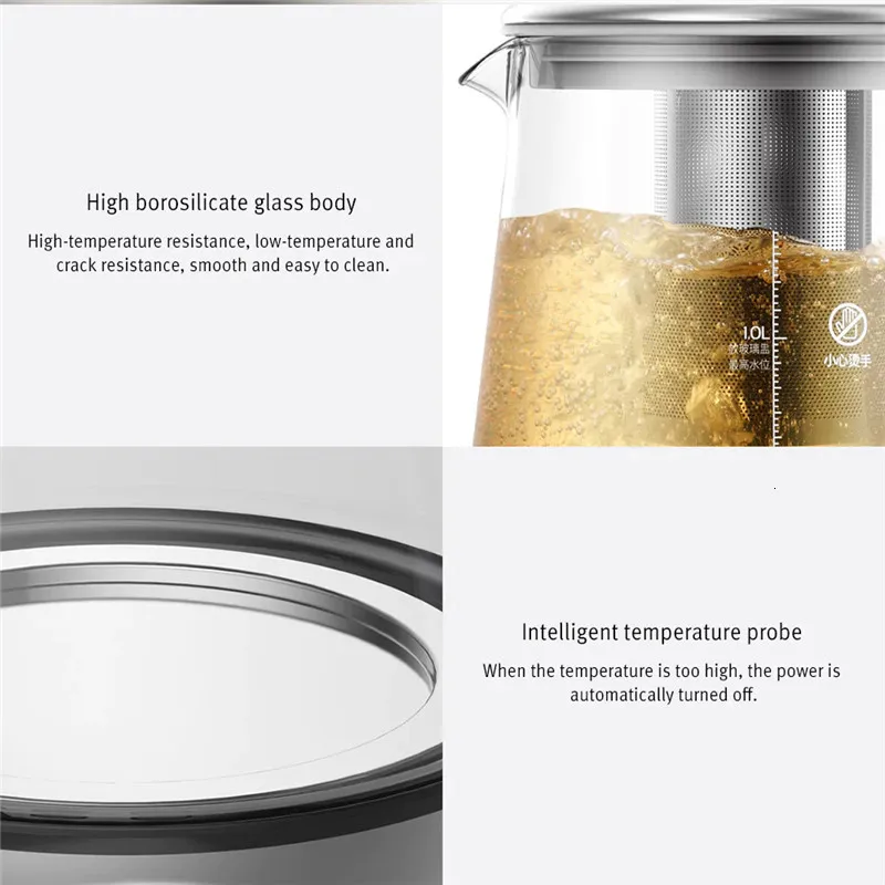 Xiaomiyoupin 1.5L многофункциональный чайник Deerma DEM-YS802, многофункциональный электрический чайник из нержавеющей стали