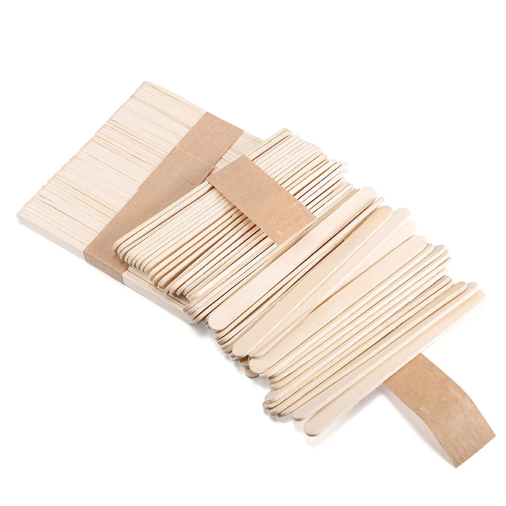 50-150 Stücke Epoxidharz Schmuck machen Werkzeuge Silikon Holz Stick Natürliche Holz Pop Popsicle Sticks Holz Handwerk Eis Sticks – Detail 5