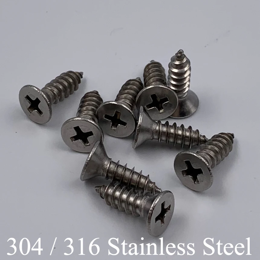 M3 * 6 M3x6 8 M3x8 304 316 нержавеющая сталь SS DIN7982 крестообразный винт с потайной головкой