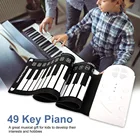 Электронное пианино 49 клавиш, силиконовая музыкальная клавиатура, портативная складная мягкая клавиатура с пальцами, музыкальные инструменты для детей и взрослых