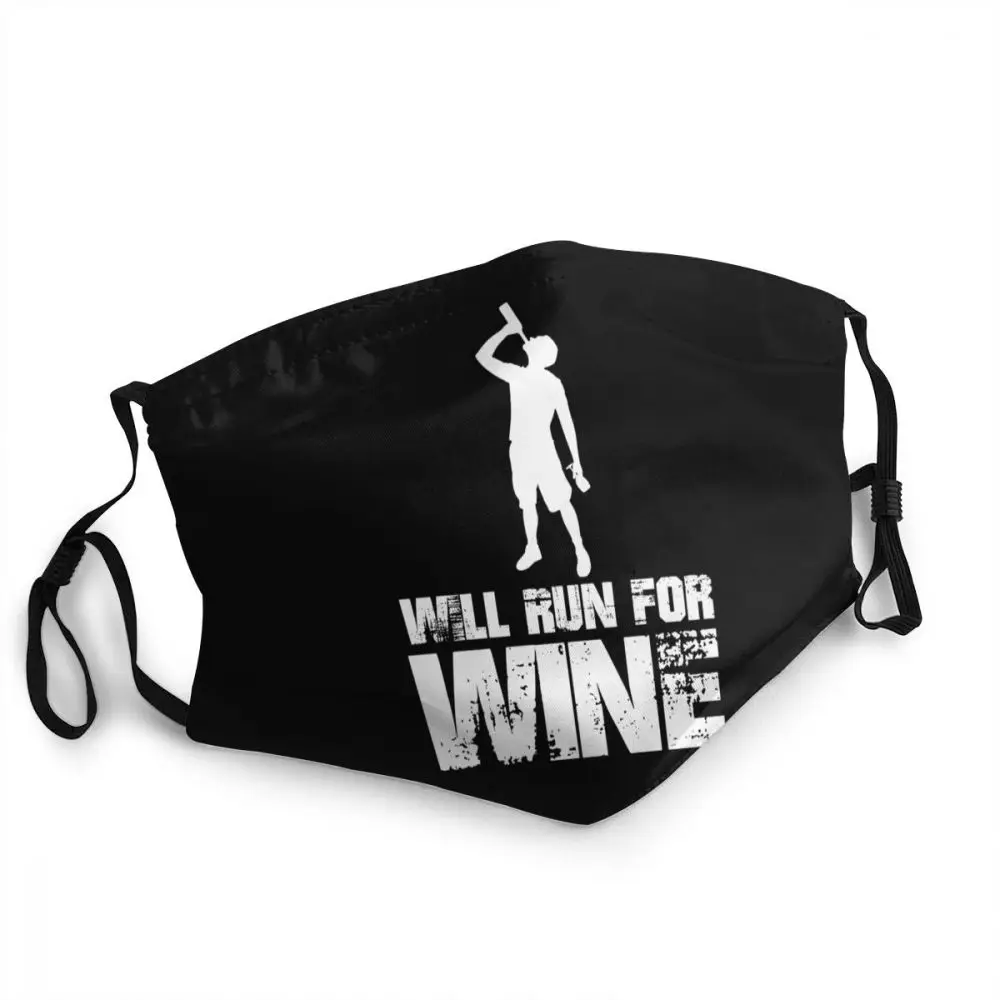 

Washable Will Run For Wine Male Runner Mouth Mask Anti Haze Protection Cover Respirator Mouth Muffle