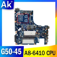 free shipping for lenovo g50 45 laptop motherboard aclu5aclu6 nm a281 with a8 6410 cpu g50 45 mainboard motherboard 100 tested