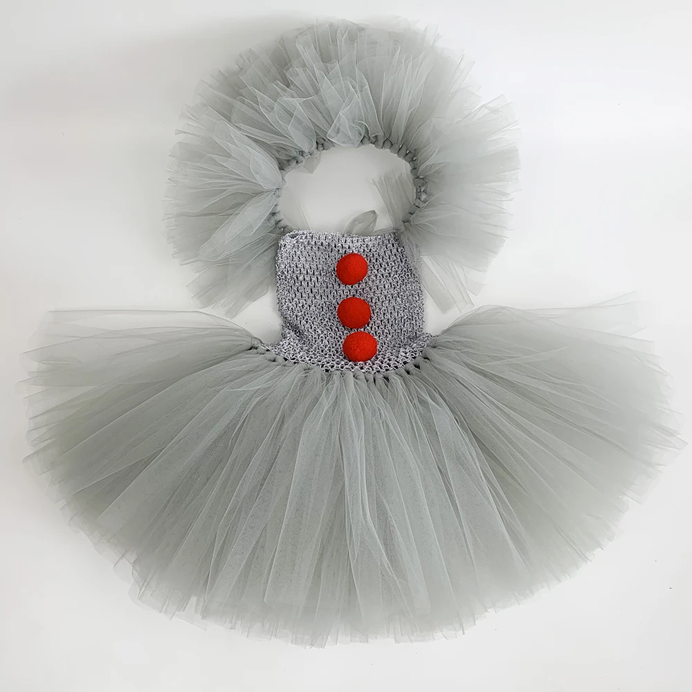 Платье джокер пеннивайз для девочек Детский костюм клоуна косплея Детские