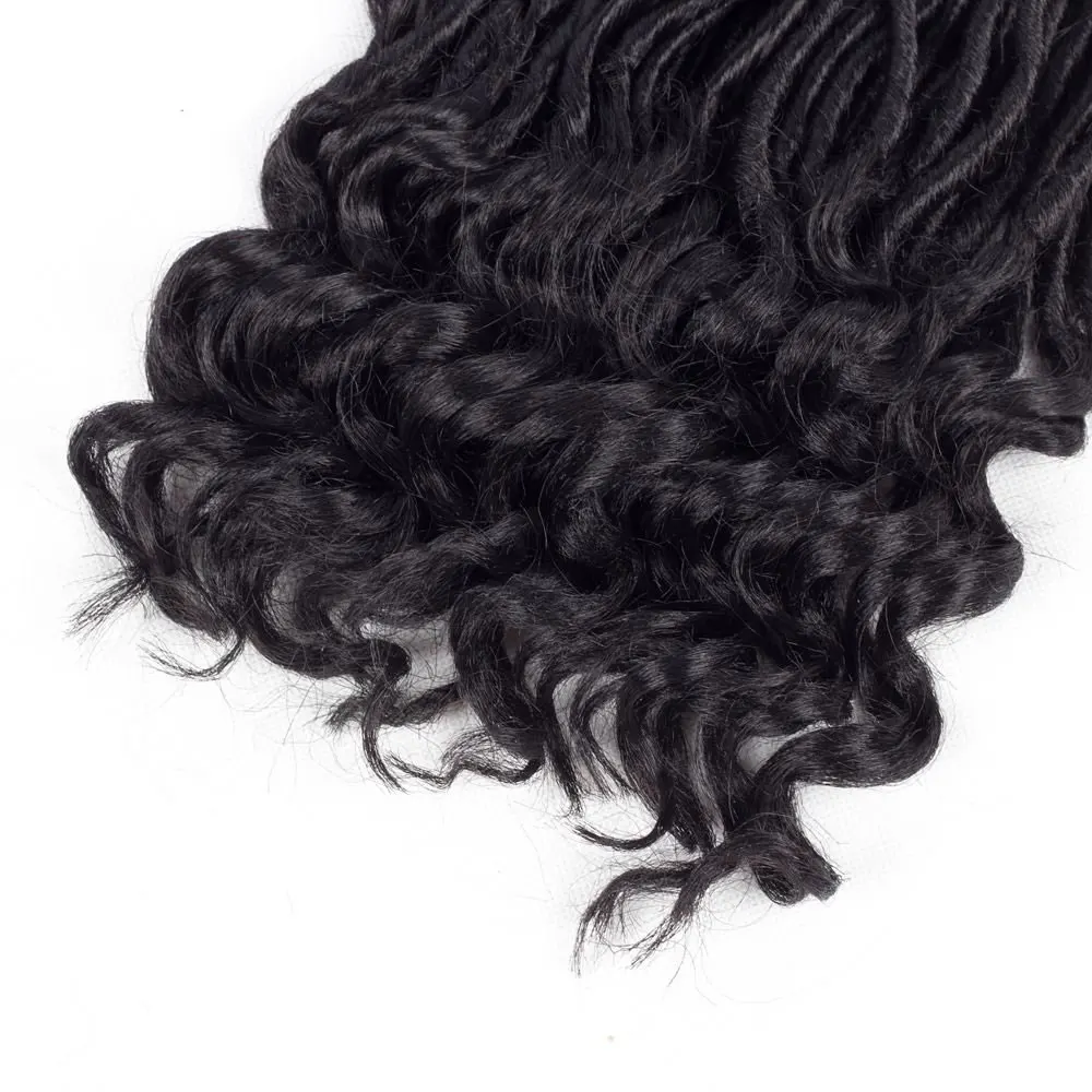 Goddess Locs искусственные локоны в стиле Crochet волосы волнистые с кудрявыми концами