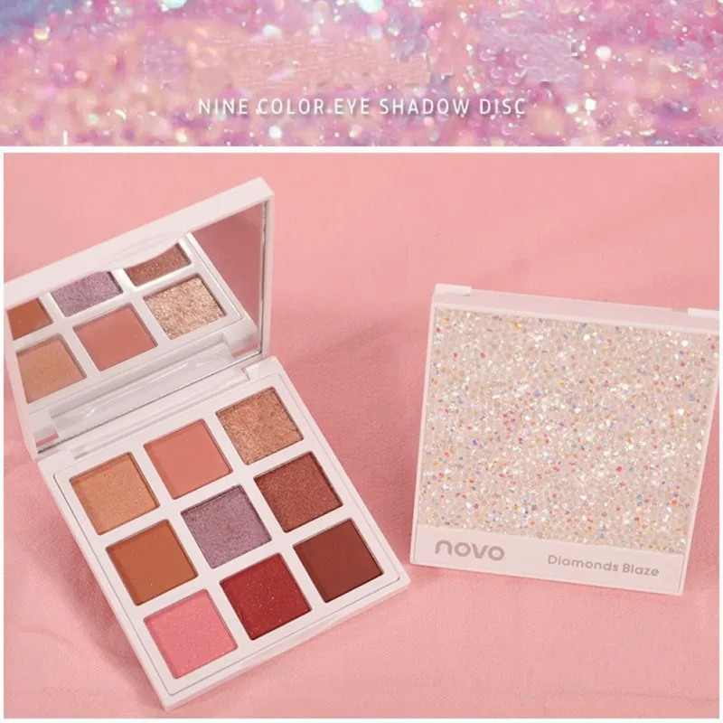 Ново 9-Цвет Eyeshadw палитра длительный Водонепроницаемый устойчивый к пятнам Цвет