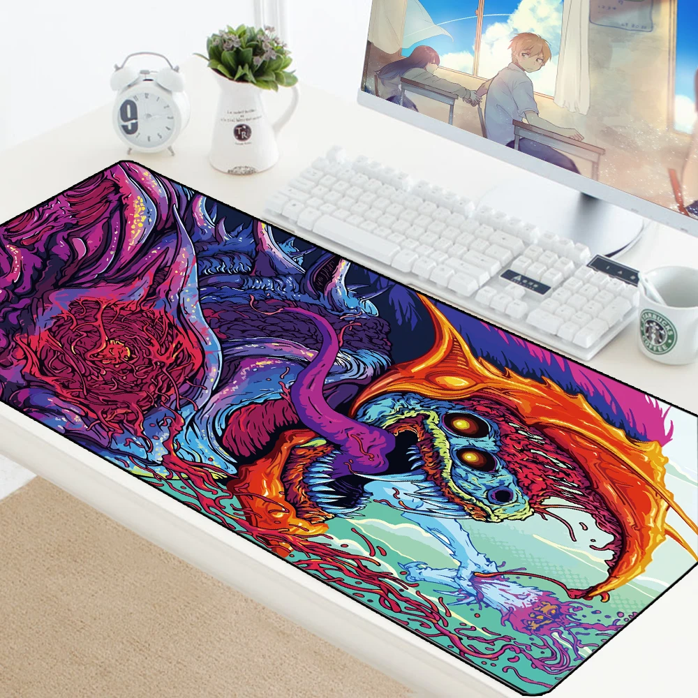 Коврик для мыши игровой большой размер CS GO Hyper Beast Gamer XL XXL компьютерный коврик Csgo