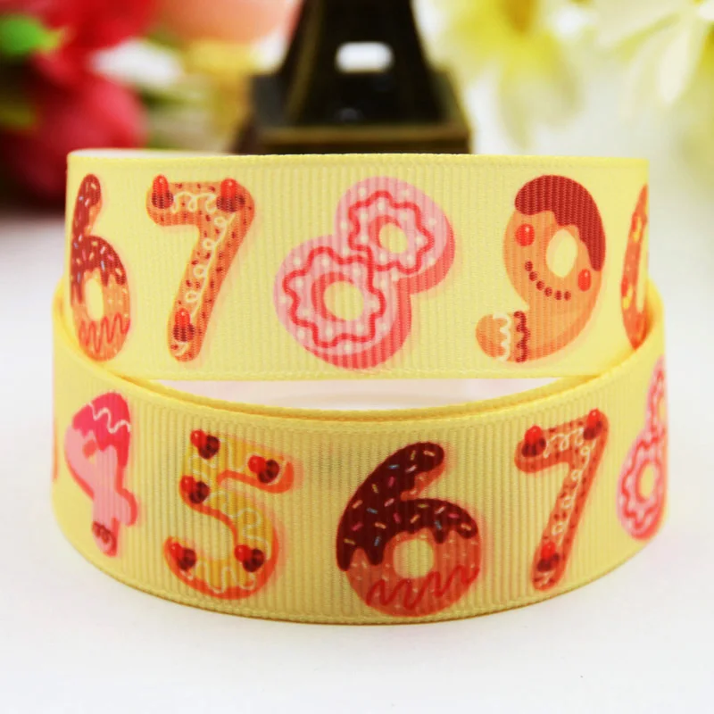 

22mm 25mm 38mm 75mm Candy Digital Cartoon Character printed Grosgrain Ribbon party decoration 10 Yards X-00787