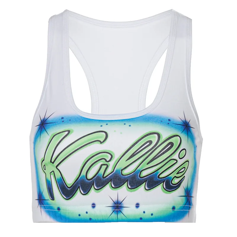 

Tossy Y2K Mini Tank Top Printed Summer Sleeveless White Cropped Vest Women Backless Holiday Party Tops Outwear 2021 Fashion