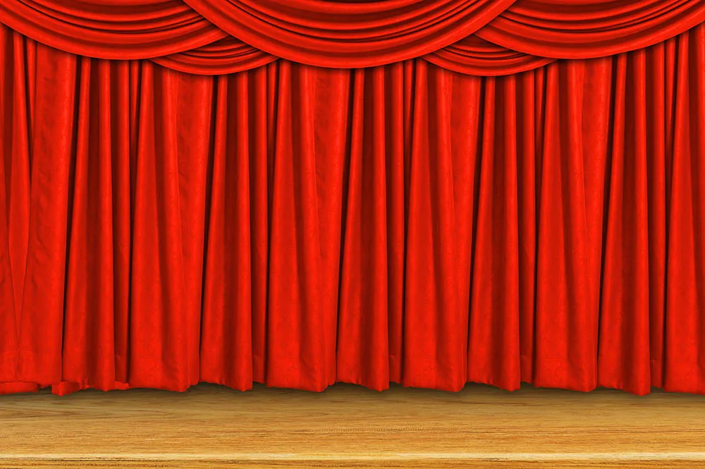 

7x5FT Vintage Red Curtain Drape Wall Stage Custom Photo Backdrop Background Vinyl 220cm X 150cm