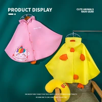 childrens raincoat cute cartoon kids poncho waterproof boys and girls rain jackets pink unicorn 2 9y toddler cloak rain coat