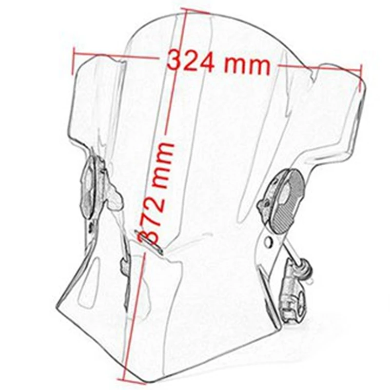 Motorcycle Adjustable WindScreen Windshield for Yamaha MT03 MT25 MT07 FZ07 MT09 FZ09 FZ8 YZF R6 SR400 |