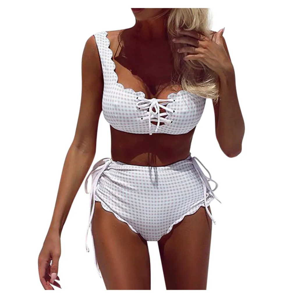 Женский купальник купальный костюм с подкладкой из двух частей пуш-ап бикини