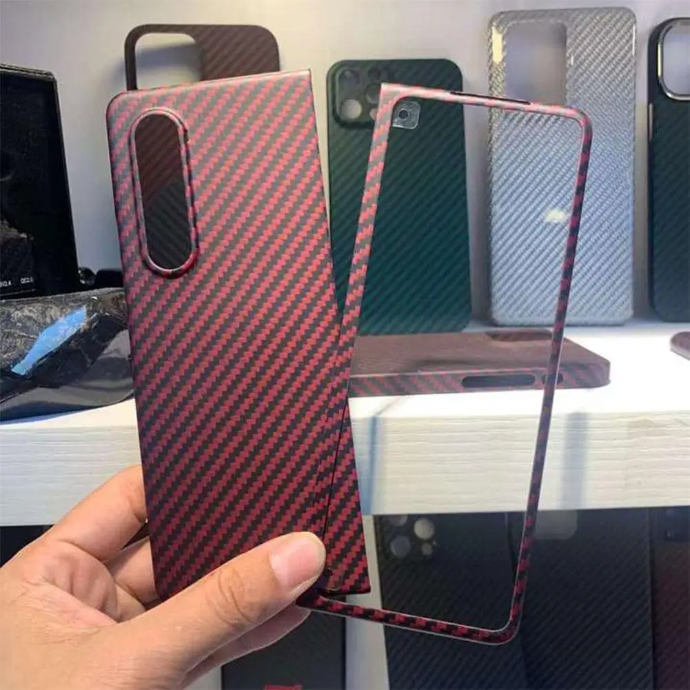 

New Contract Real Carbon Fiber Case Voor Samsung Galaxy Z Vouw 3 5G Case Aramid Fiber Ultra Dunne Cover Z Fold3 Telefoon Capa