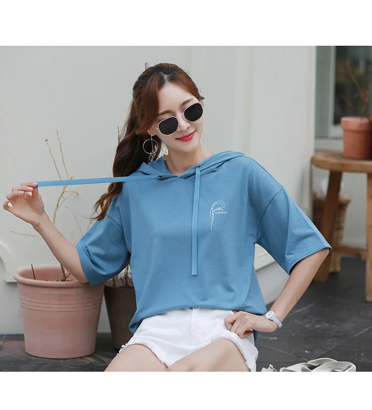 

T-shirt Women 2019 New army green Women White T Shirt summer Cotton T shirt