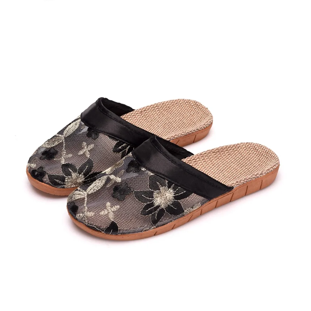 С цветочным рисунком из сетчатой ткани Женские тапочки в форме Летняя Пляжная