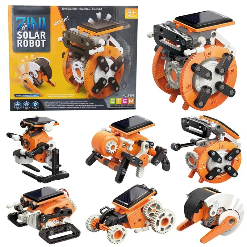 Игрушки Stem для мальчиков и девочек Обучающие игрушки-роботы на солнечной батарее