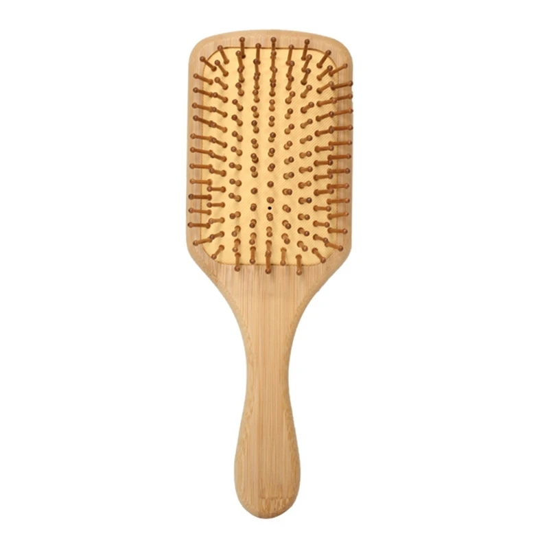 

Wooden Paddle Hair Brush Detangling Hairbrush Scalp Massage Comb for Women Men