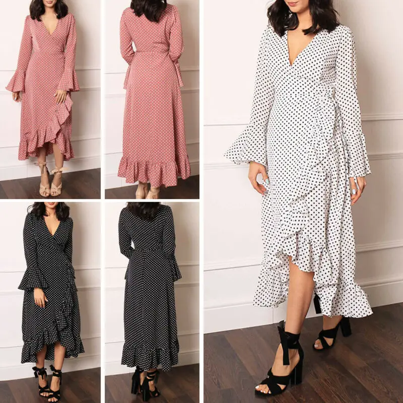 Женское летнее платье-макси в стиле бохо с длинным рукавом | Женская одежда