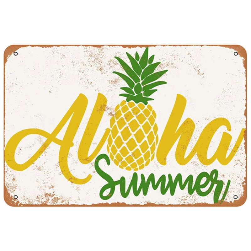 Металлическая винтажная Жестяная Табличка для пляжа булавка потертый Шикарный