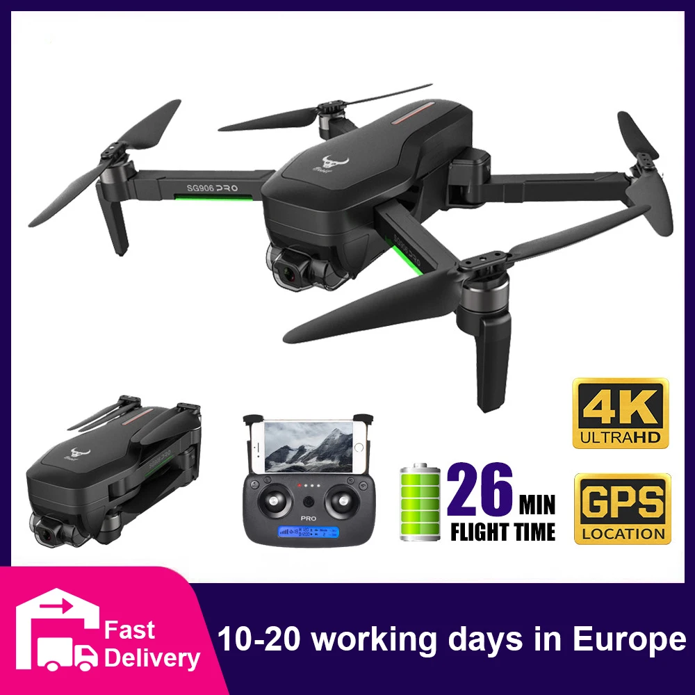 CONUSEA SG906 Pro 2 Дрон с разрешением 4K Профессиональный GPS Квадрокоптер дистанционным