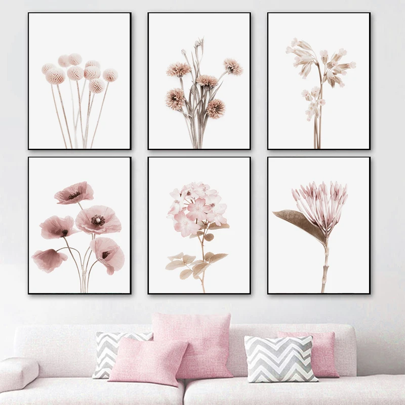 

Botanical Flowers Plant Posters and Prints Gallery Wall Art Nordic Canvas Painting Dreative Pictures for Living Room Home Decor