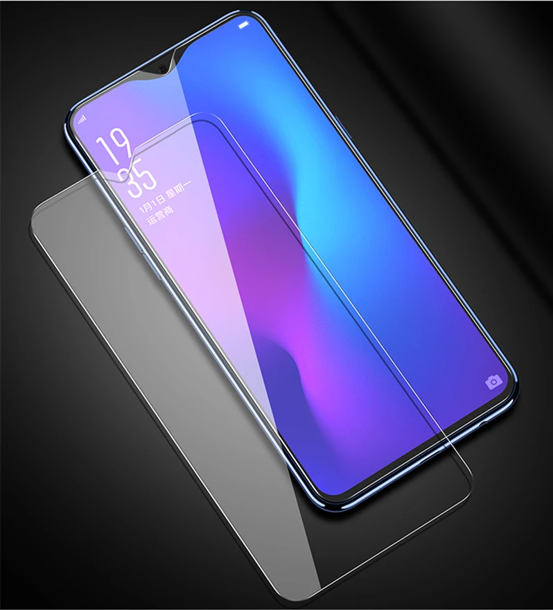 2PCS Protector de pantalla para Oppo verdadero yo Q de dureza 9H vidrio templado para Oppo verdadero yo Q de cristal de tel&eacute;fono Real Me Q verdadero yo Q 6,3"-4