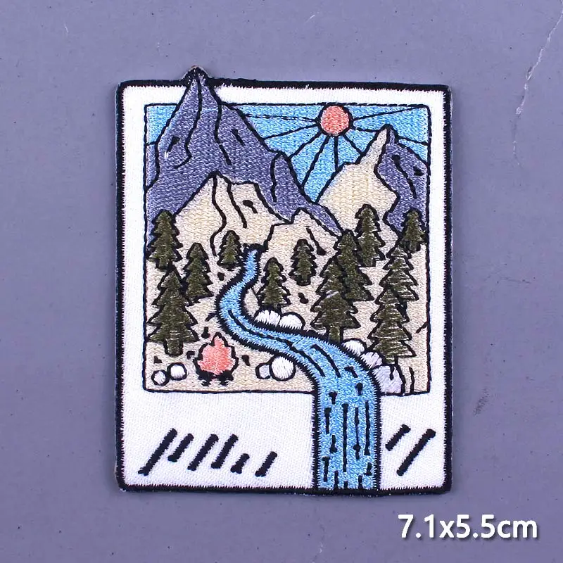 На открытом воздухе горный вышивка на одежде Путешествия на одежде, естественное приключение Патч Значок Пользовательский на.