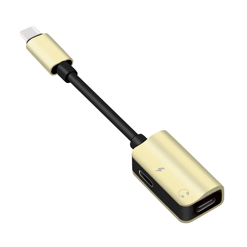 Usb type C type-C до 3,5 мм Aux 2 в 1 USB-C разъем для наушников аудио адаптер или двойной type-C для samsung huawei P20 Macbook Oneplus