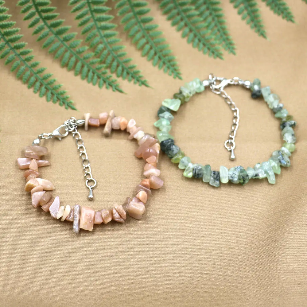 Женский стрейчевый браслет с натуральными драгоценными камнями | Украшения и