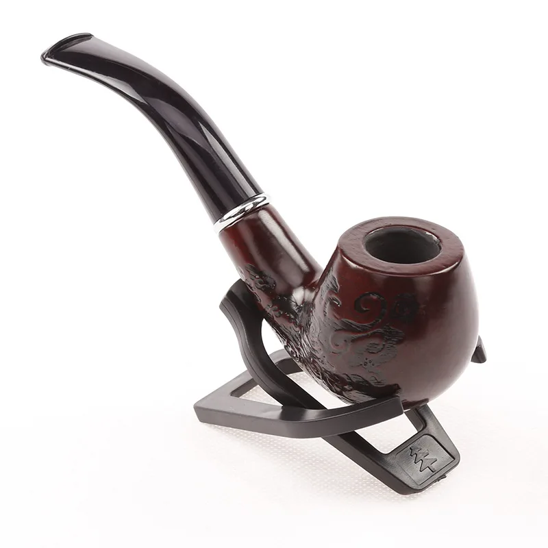 

Solid Wood Pipe Bending Hand-made Smoking Accessories Gift Box Packaging with Display Rack Exquisite Gift